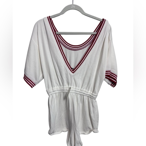 Anthropologie Short Sleeve Waffle Knit Romper NWT small - Picture 5 of 7